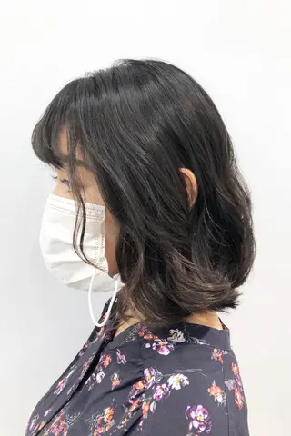 ミディアム パーマ 平田 勘吉のヘアスタイル