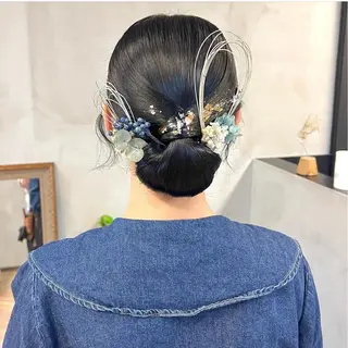 セミロング カラー パーマ ヘアアレンジ メンズ キッズ ネイル マツエク・マツパ アイブロウ 前川 朋香のヘアスタイル