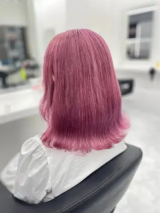 ミディアム 🍀yuria/ハイ トーン/ペールカラーのヘアスタイル