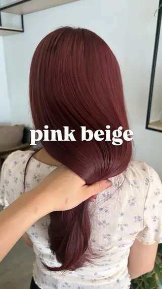 ロング カラー 暖色カラー 奥村陽花のヘアスタイル