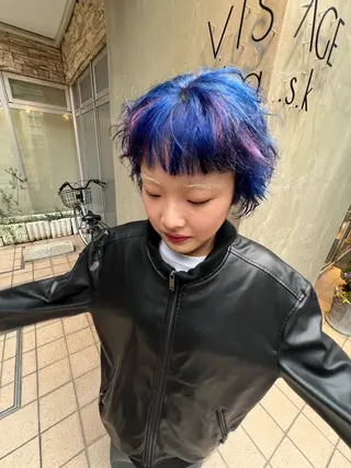 ショート カラー パーマ いぐちしょうた🫧 VISAGEbaskのヘアスタイル