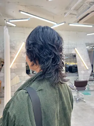 ミディアム パーマ 圧倒的デザイン力 店長🎨RENAのヘアスタイル