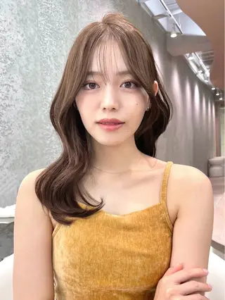 セミロング 大宮🤍縮毛矯正 レイヤー🪽なるのヘアスタイル