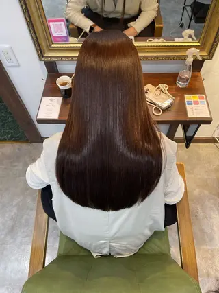 ロング カラー 髪質改善×縮毛矯正 saLyu川島のヘアスタイル