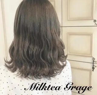 ミディアム カラー ヘアアレンジ 透明感カラー 古山 結季🌙🖤のヘアスタイル