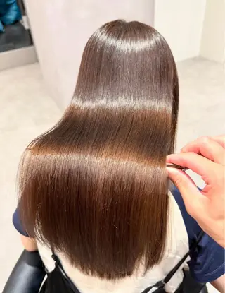 ロング カラー パーマ ヘアアレンジ 縮毛矯正/髪質改善/ ブリーチ毛/木元渓太のヘアスタイル