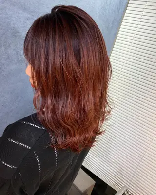 セミロング カラー ヘアアレンジ メンズ キッズ ネイル マツエク・マツパ 透明感カラー🤎 ゆりのヘアスタイル