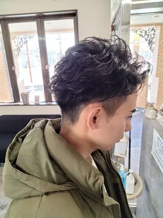 パーマ メンズ nico麻生　長谷川 裕月のヘアスタイル