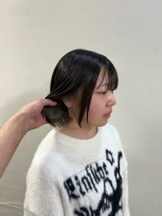 ミディアム カラー オオエ トア／カットモデルのヘアスタイル