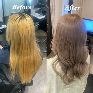 セミロング カラー 【カラー指名No 1✨】HIBIKIのヘアスタイル