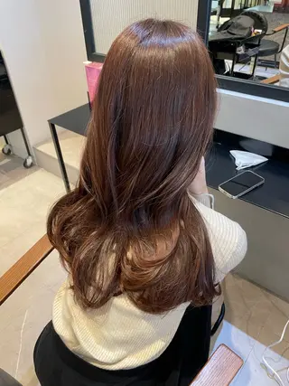 ロング カラー オリーブカラー🫒/ ハッシュカット/みゆのヘアスタイル