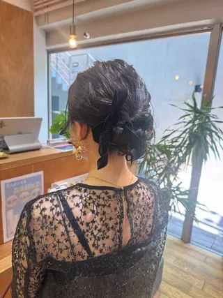 ミディアム ヘアアレンジ 🎗️【ヘアセット 美眉】吉川玲🎗️のヘアスタイル
