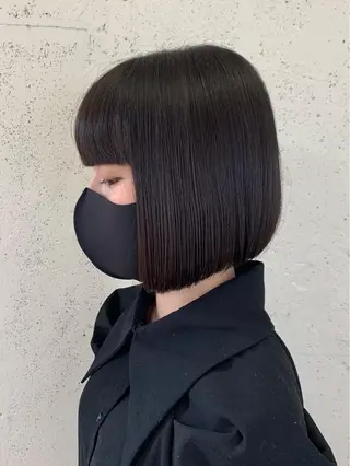 ショート カラー パーマ ヘアアレンジ メンズ キッズ ネイル マツエク・マツパ ボブ/レイヤー/ nanamiのヘアスタイル