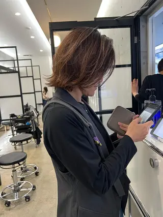 ミディアム くせっ毛カット タツヤのヘアスタイル