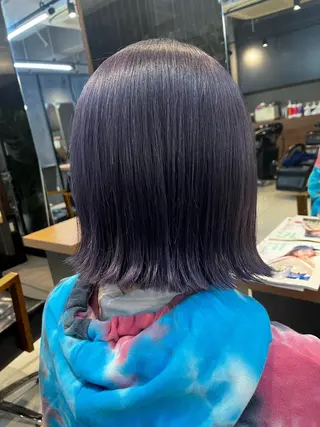 ショート カラー ヘアアレンジ キッズ ネイル マツエク・マツパ アイブロウ 透明感カラー🤎 ゆりのヘアスタイル