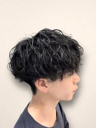 ショート パーマ 【池袋店 店長】伊藤 昂樹/曲がる縮毛矯正のヘアスタイル