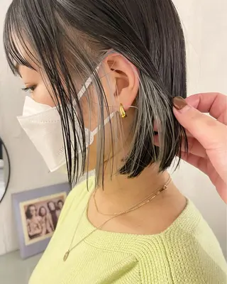 ショート カラー 🌼タッセルボブ/シ ョートmoeka🌼のヘアスタイル