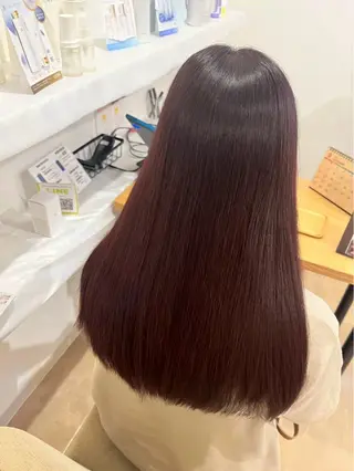 ロング カラー 沖元 統弥のヘアスタイル