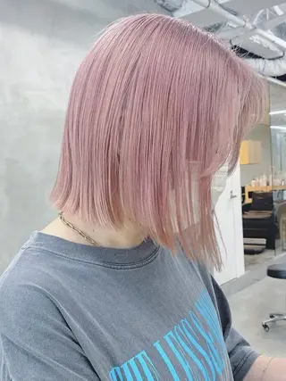 ミディアム カラー パーマ ヘアアレンジ メンズ ハイトーン/レイヤー 🌸さくらのヘアスタイル
