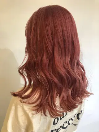 カラー ブリーチカラー🎀 韓国風/寺門美優のヘアスタイル