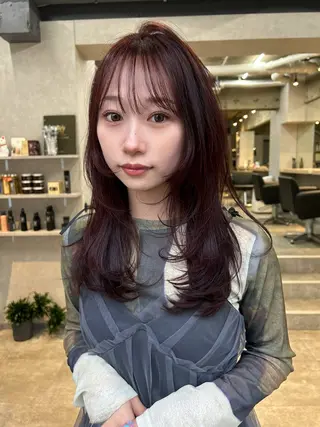 ミディアム カラー ✳︎透明感カラー✳︎ ボブ✳︎nanaのヘアスタイル