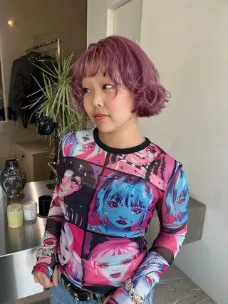 ミディアム カラー coco/原宿 ボブカットのヘアスタイル