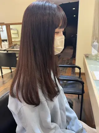 ロング カラー 梶原 真帆のヘアスタイル