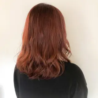 セミロング カラー パーマ ヘアアレンジ メンズ キッズ ネイル マツエク・マツパ 暖色ボブ 🍊rikakoのヘアスタイル