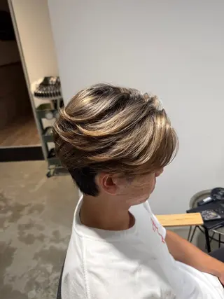 ミディアム カラー メンズ メンズカットパーマ ✂️ JOYAのヘアスタイル
