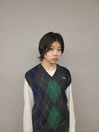 ショート OMA カタギシのヘアスタイル