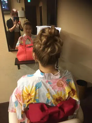 ロング ヘアアレンジ セット&メイク RICK trickのヘアスタイル