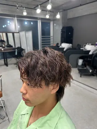 パーマ メンズ カズキ🌼曲がる 縮毛矯正のヘアスタイル