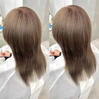 カラー ヘアメ🎀推しカラー 🥣横浜/しほ🧸のヘアスタイル