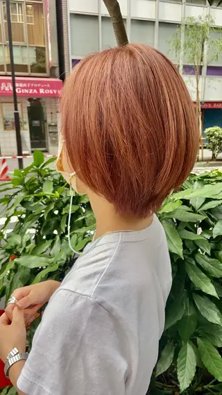 ショート カラー ヘアアレンジ ✨髪質改善/透明感✨ 西野　陽のヘアスタイル