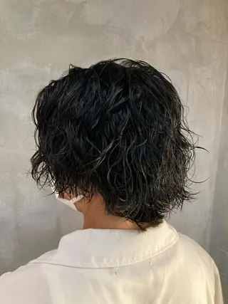 ショート パーマ メンズ 波巻きスパイラルパー マ/シャドウパーマ駿のヘアスタイル