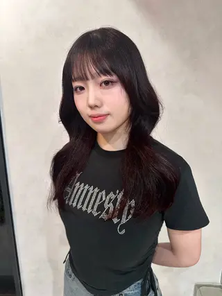 ロング カラー 上野/韓国hair 🤍MOEKA🤍のヘアスタイル