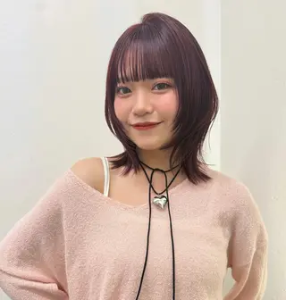 ミディアム カラー 🪐レイヤー/抜け感 カラー/加野彩果🪐のヘアスタイル