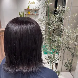 ミディアム カラー ヘアアレンジ 小白井 由美のヘアスタイル