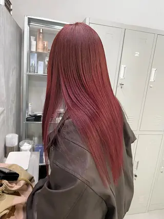 ロング カラー ブリーチなしカラー ダブルカラーエクステのヘアスタイル