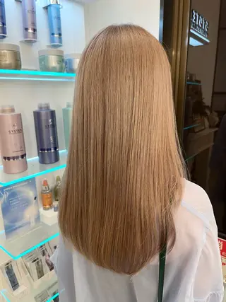 セミロング カラー 赤み消しカラー 🩵かりんのヘアスタイル