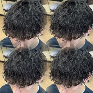 ミディアム メンズ 焼津メンズパーマ特化 大石雄生のヘアスタイル