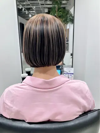 ショート カラー スキバサミを使わない カット🌼唯🌼のヘアスタイル