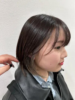 カラー SALOWIN 新宿三丁目me+所属・レイヤー/ボブ/ パーマ/HARUKAのヘアスタイル