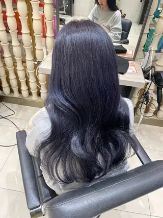 ロング カラー すみれ✨レイヤー 🫧透明感カラーのヘアスタイル