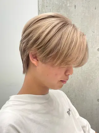 ショート カラー メンズ メンズブリーチカラー ❤︎hirokoのヘアスタイル