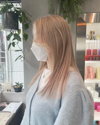 セミロング カラー ヘアアレンジ トレンドレイヤー カット/mihoのヘアスタイル