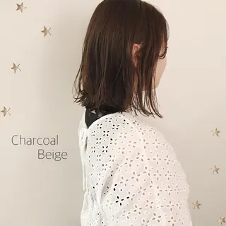 ミディアム カラー 市川 千夏のヘアスタイル