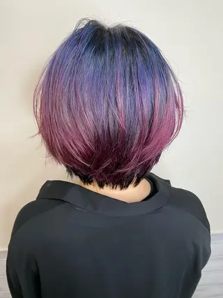ショート カラー ヘアアレンジ アイラッシュ/美容室 個室/瀬戸 一菜のヘアスタイル