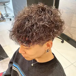 ショート カラー パーマ メンズ メンズヘア特化 崎田 成人のヘアスタイル