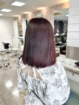 ミディアム 縮毛矯正✖髪質改善 仁木伸明のヘアスタイル